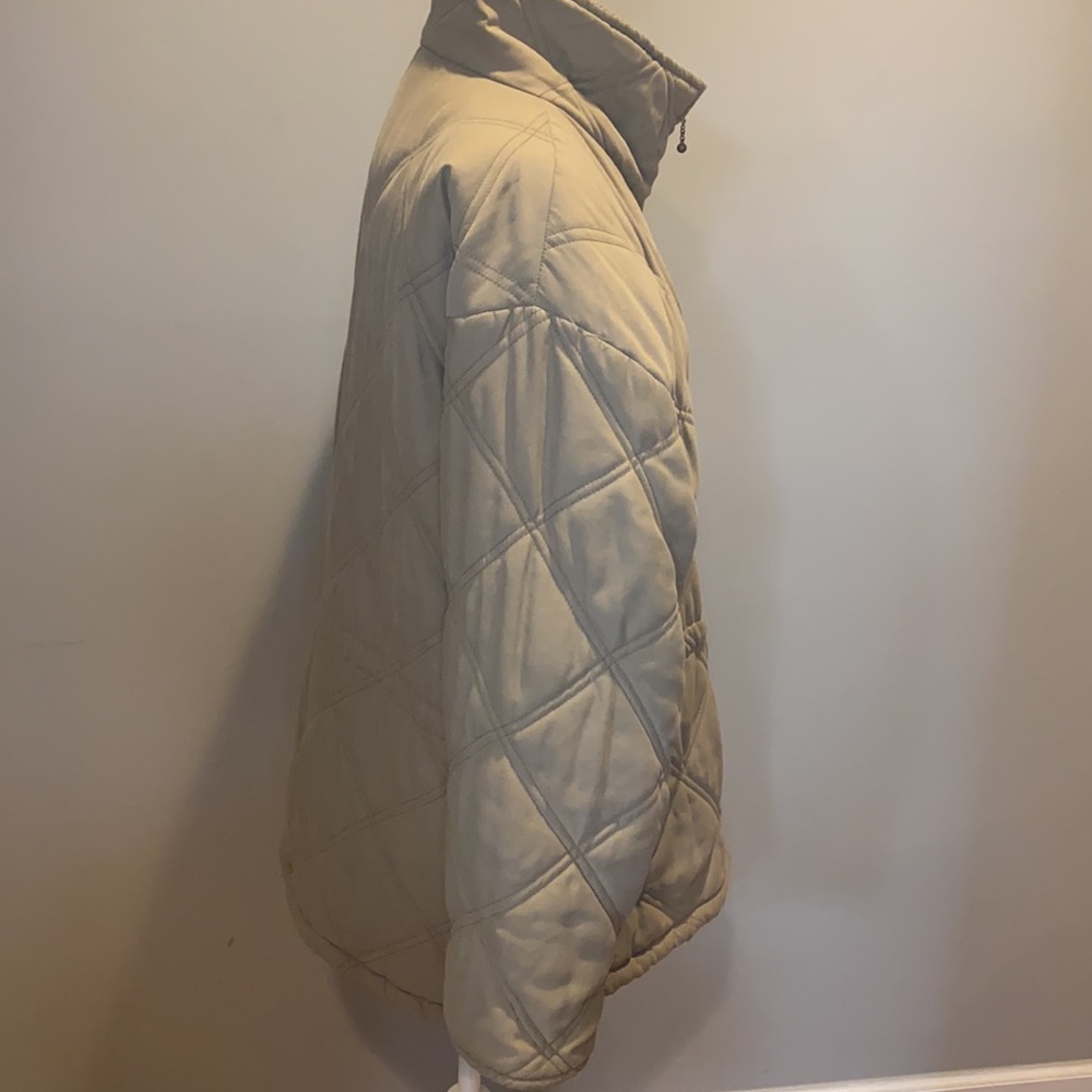 🌞 Preston & York quilted coat jacket front zip size L - Picture 4 of 12